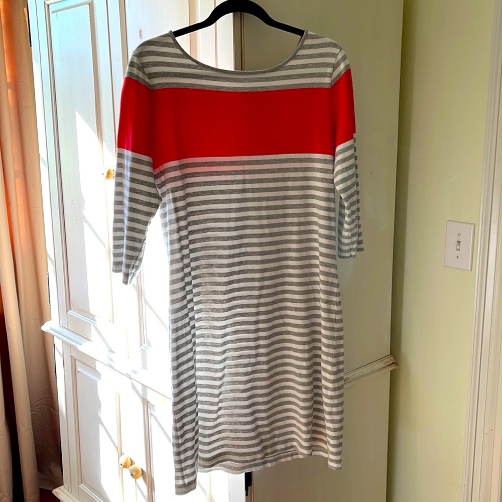 Joan Vass Cotton Popover Dress